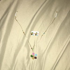 Hand crafted one of a kind necklace&earrings